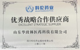 科倫藥業(yè)優(yōu)秀戰(zhàn)略供應商